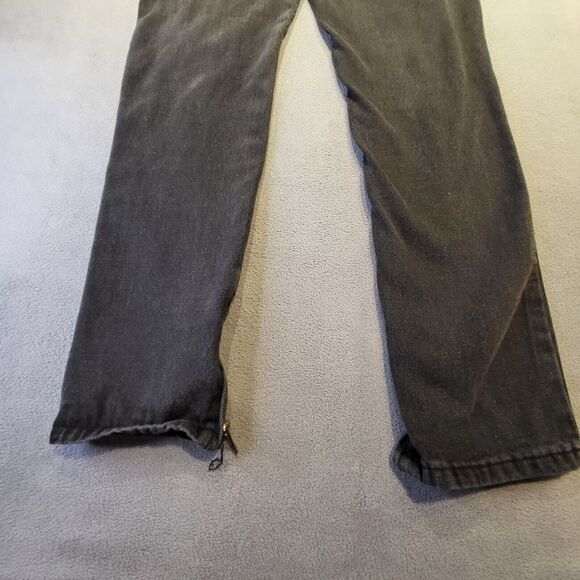 Boohoo Man Mens 32x30 Black Straight Leg Distressed Denim Button Fly - Picture 12 of 12